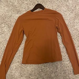 Skims Fits Everybody Long Sleeve Tshirt - Bronze - Size M
